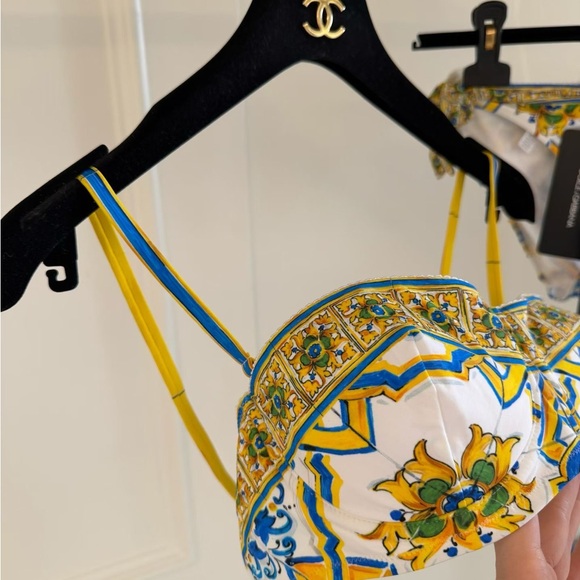 🚩steal Authentic Dolce & Gabbana Blue and Yellow Bikini Bottom - Picture 2 of 6